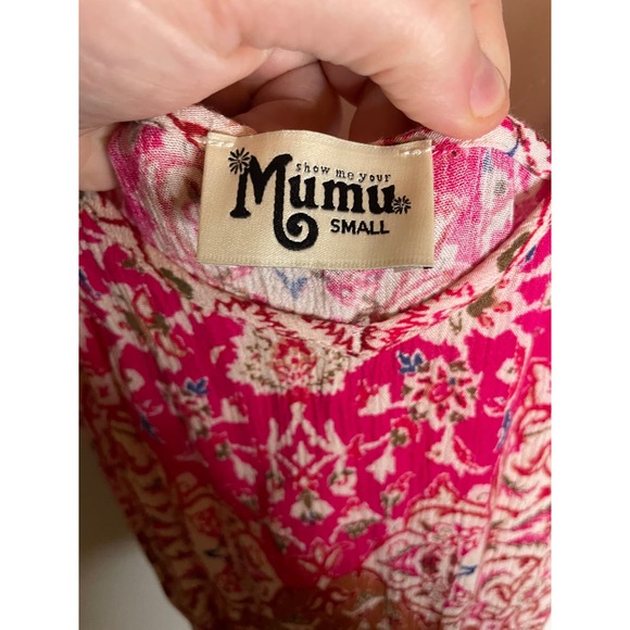 Show Me Your Mumu | Pink & Brown Beatrice Playsuit in Murocco Cloud Size Medium - Picture 4 of 7